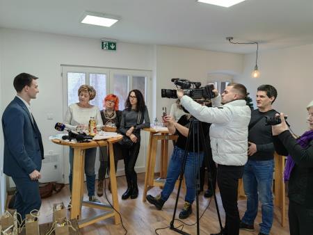 Sprejem za novinarje v Laški hiši